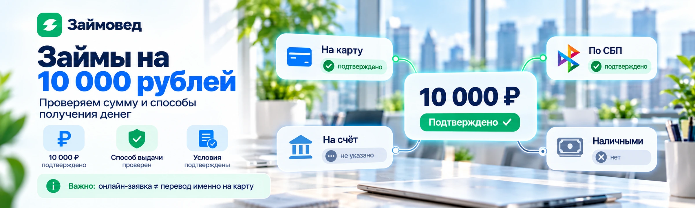 Займы на 10 000 рублей — предложения МФО с подтверждённой суммой и способами получения