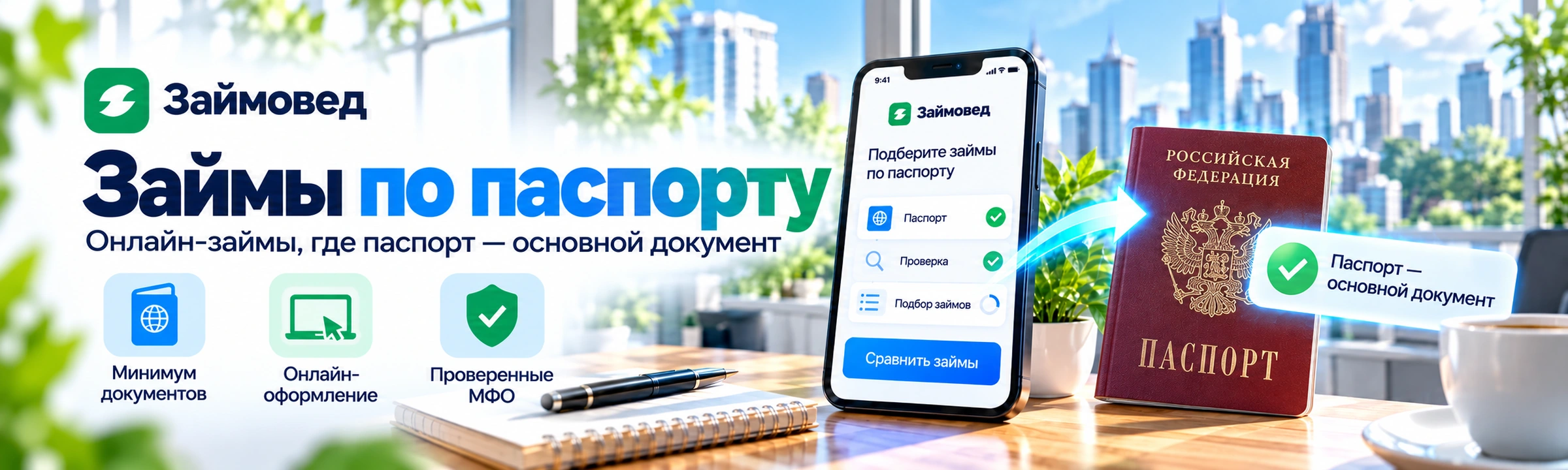 Займы по паспорту онлайн — сравнение условий МФО